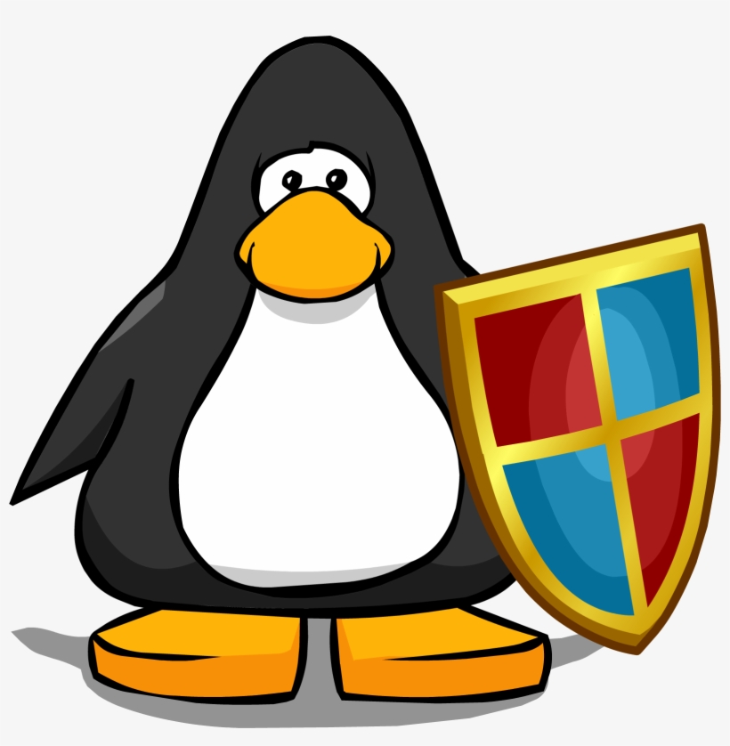 Gold Shield From A Player Card - Club Penguin, transparent png
