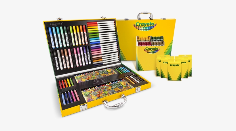 Crayola My Way Art Case, 64 Count Crayons, And 8 Count - Crayola Metal Box, transparent png