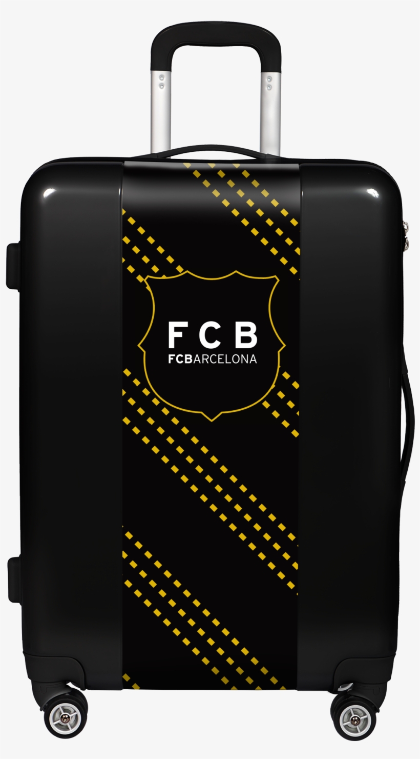 Ugo Bags Fcb Gold Shield 26.5" Hardside Spinner (black), transparent png