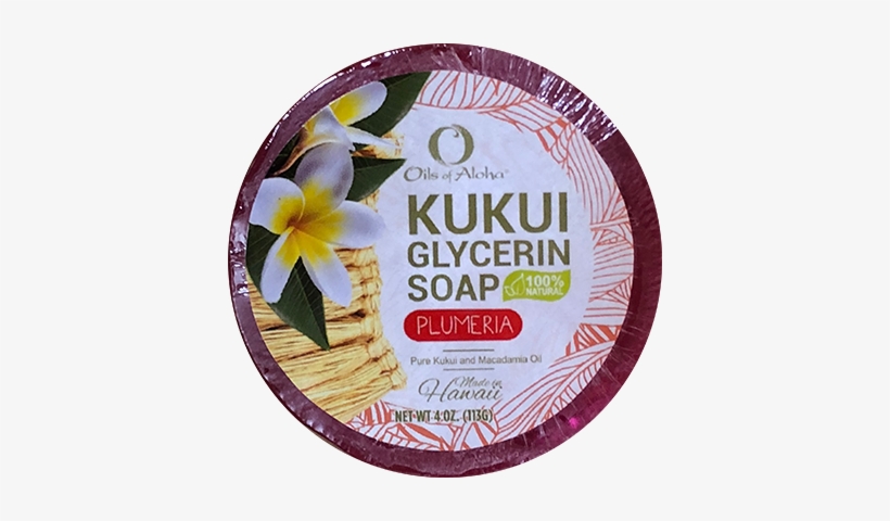 Kukuiæ Plumeria Soap 4oz - Glycerin Soap, transparent png