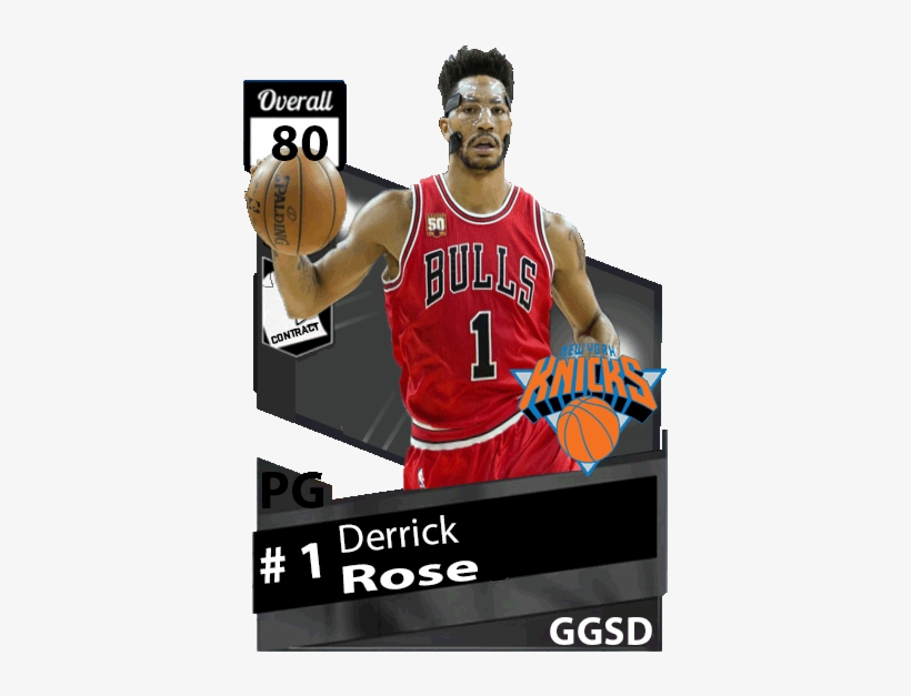 #nba2k17 Derrick Rose Current Cardpic - New York Knicks, transparent png