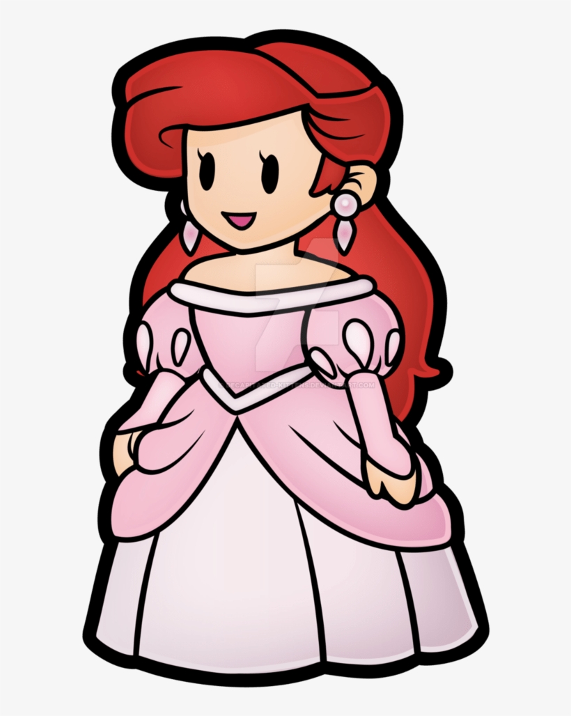 Share On Facebookshare On Twitter - Paper Mario Princess Ariel, transparent png