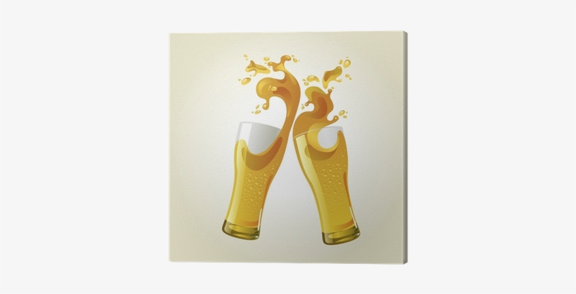 Pair Of Beer Glasses Making A Toast - Brindisi Bicchieri, transparent png