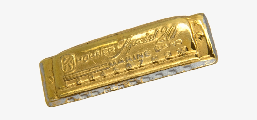 Harmonica Pin , Gold - Gold, transparent png