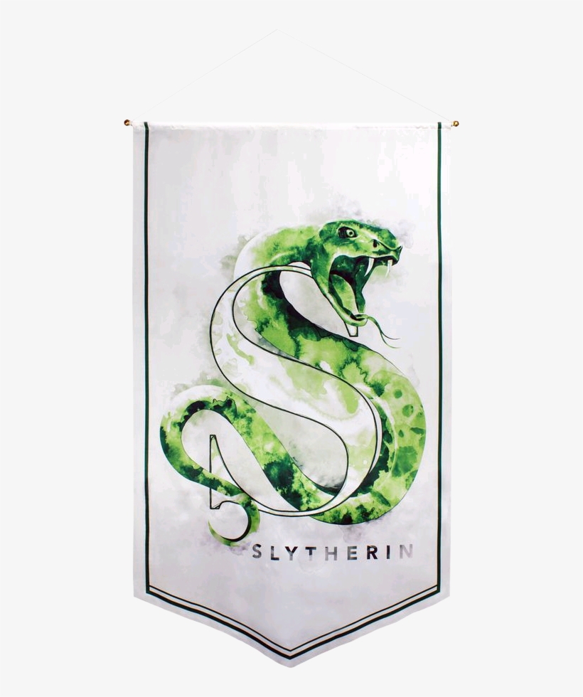 Slytherin Watercolour Satin Banner - Slytherin House, transparent png