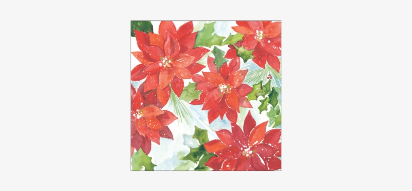 Poinsettia Scrapbook Paper-qcls50 - Scrapbooking, transparent png