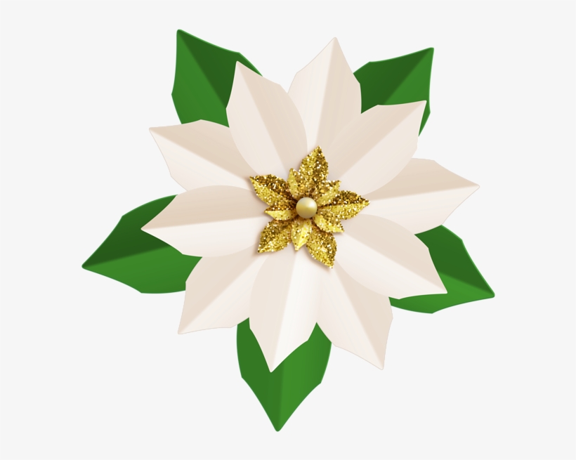 Banner Free Library Christmas Png Clip Art Image Gallery - White Poinsettia Clip Art, transparent png