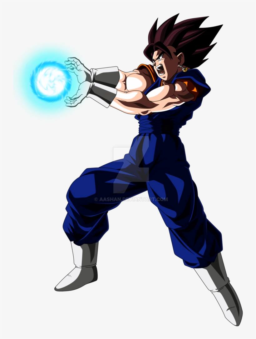 Vegito Kamehameha Pose Shooting Colored With Ball By - Vegito Blue Kamehameha Png, transparent png