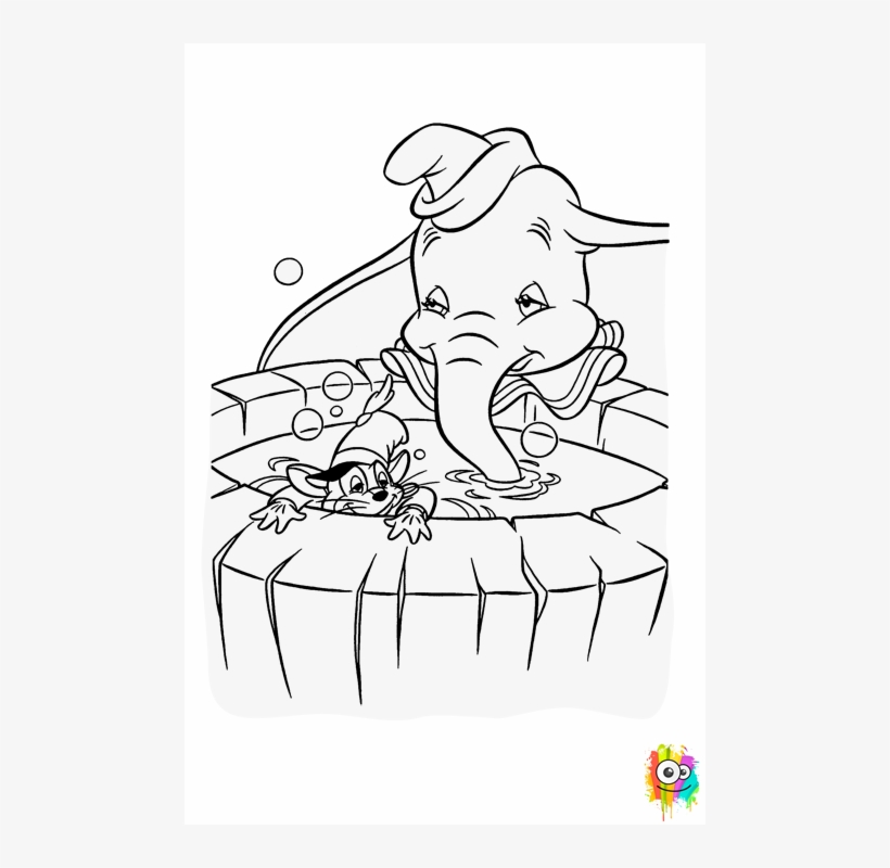 Dumbo I El Ratol - Dibujo De Dumbo Y El Raton Timoteo Para Colorear, transparent png
