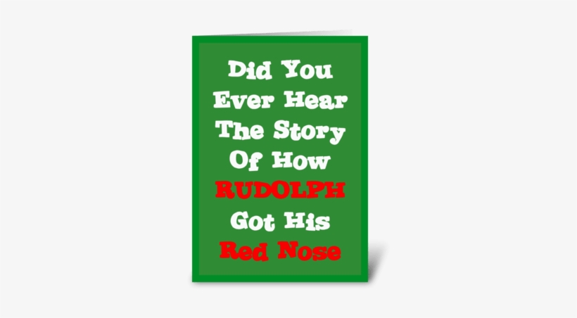 Rudolph's Red Nose Story Greeting Card - Greeting Card, transparent png