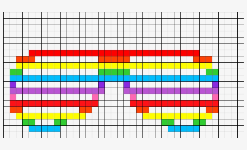 Shutter Shades Perler Bead Pattern / Bead Sprite - Bead, transparent png