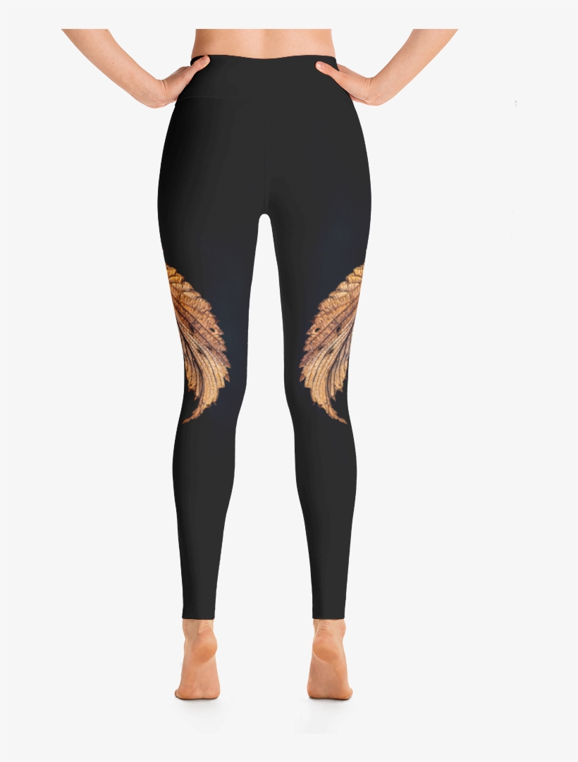 Falling Leaf Active Leggings - Altino Beauty Girl Yoga Pants - #494eaa - Sour Cherry, transparent png