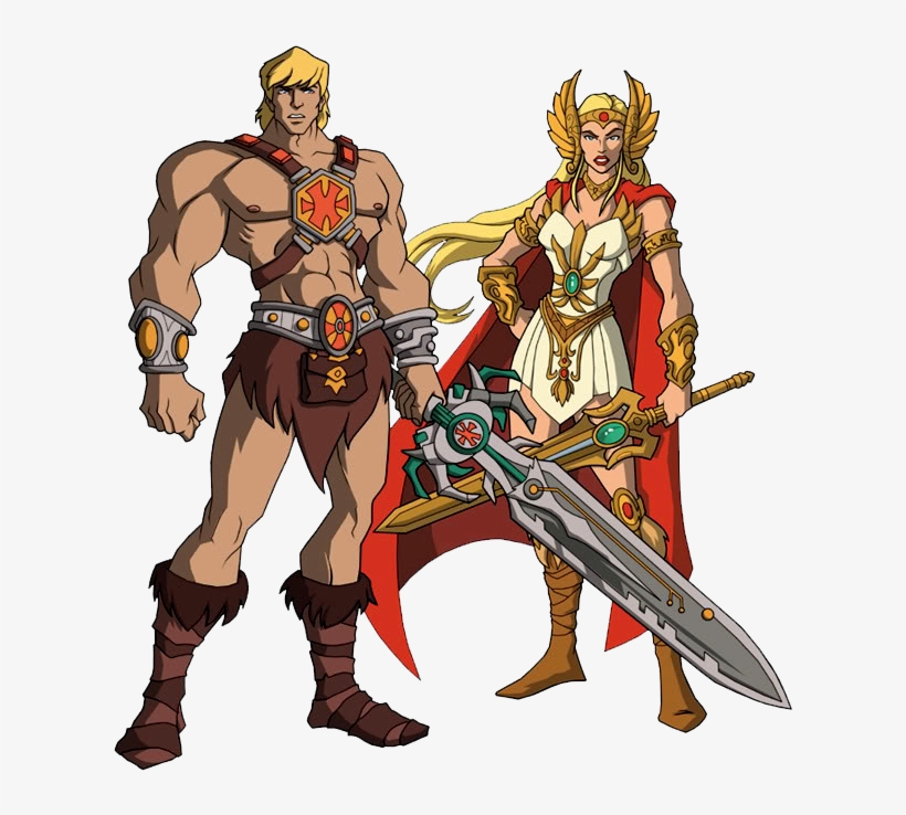 She Ha E He Man Em Png Vetorizado - Prince Adam And He Man, transparent png