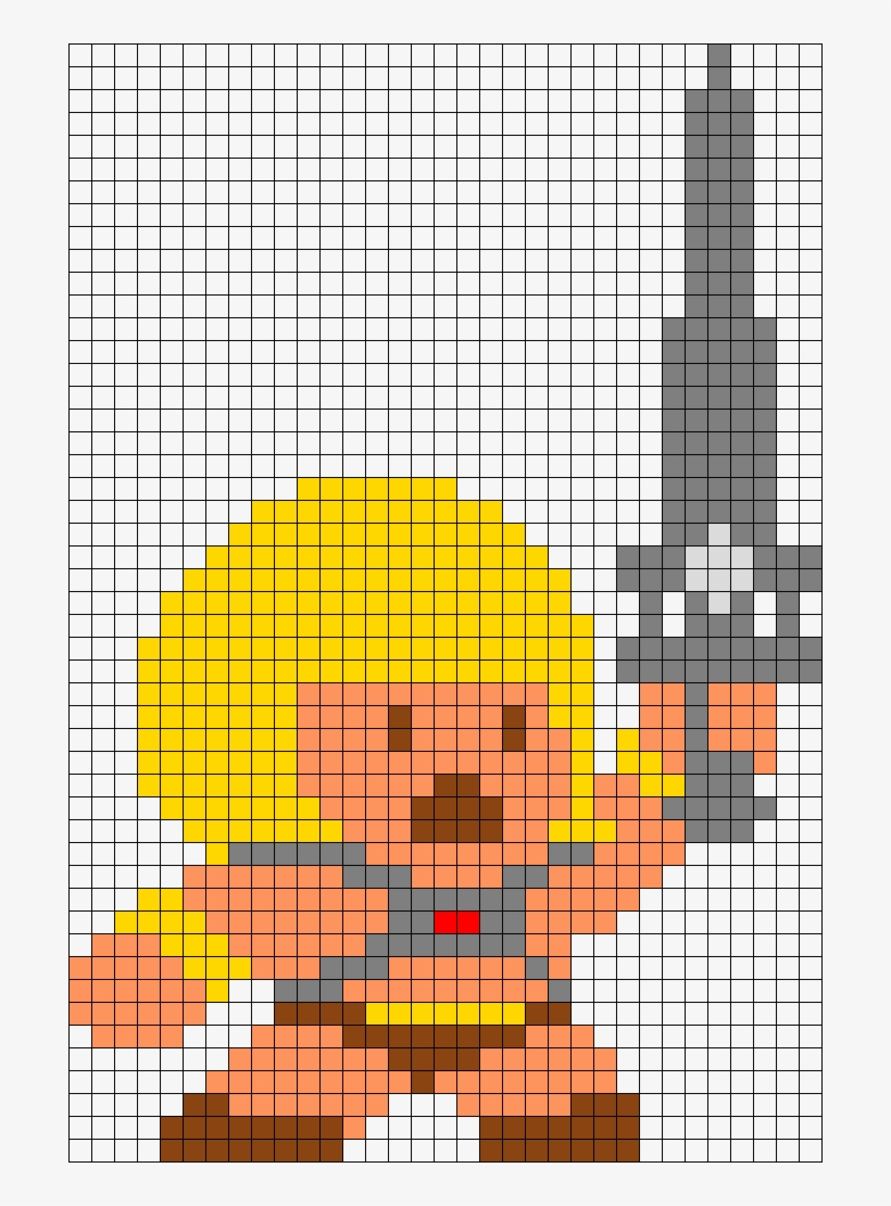 He Man B Perler Bead Pattern / Bead Sprite - He Man Perler Bead, transparent png