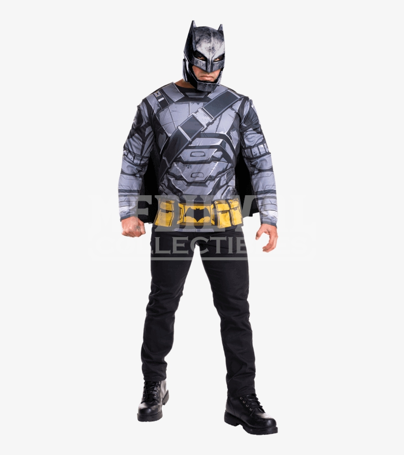 Adult Armoured Batman Costume Set - Rubie's Men's Batman V Superman: Dawn Of Justice Batman, transparent png