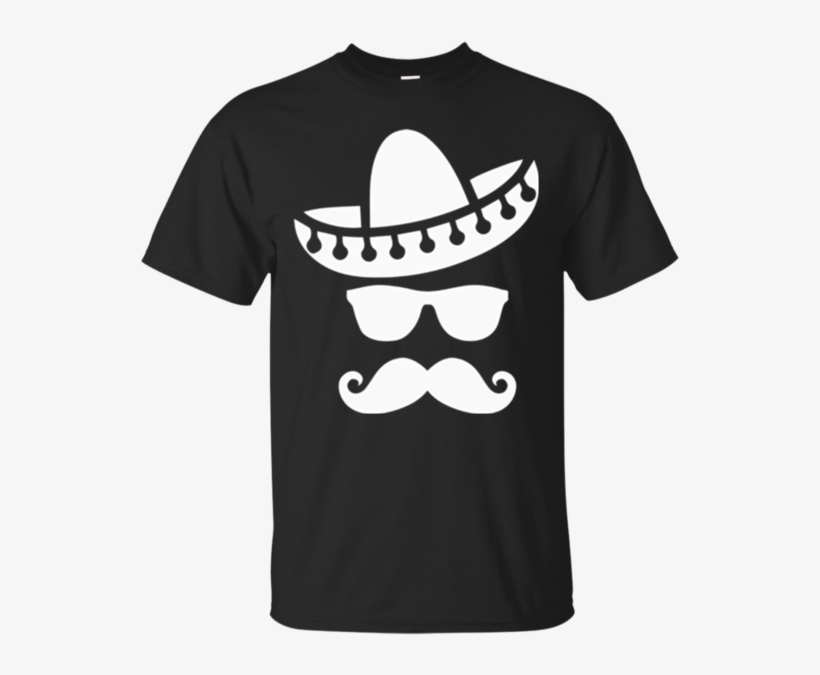 Mexican Hat Mustache T-shirt Cinco De Mayo Party T - Metaphysica Shirt, transparent png
