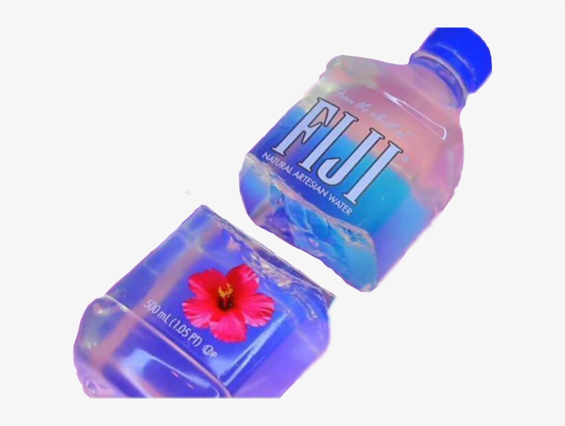 Tumblr Aesthetic Figiwaterbottle Waterbottle Fiji Water - Fiji Natural Artesian Water - 23.52 Fl Oz Bottle, transparent png