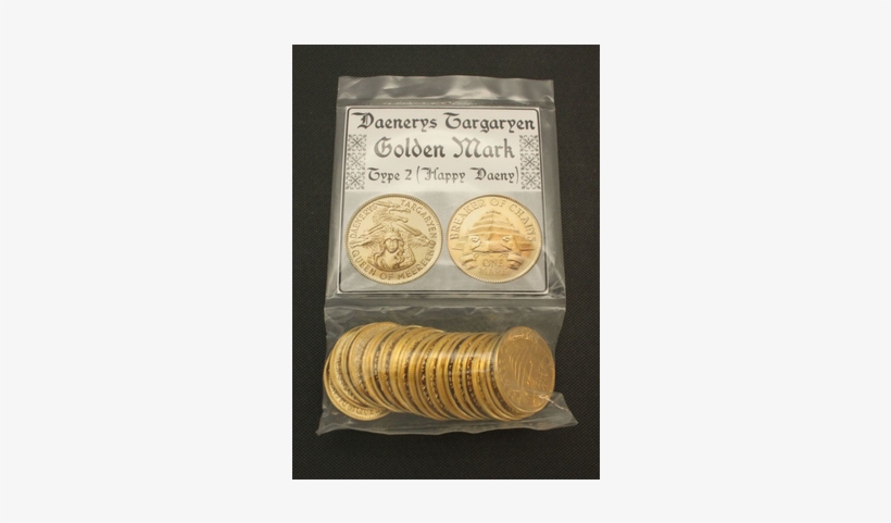 Game Of Thrones Coin Set Daenerys Targaryen Golden - Game Of Thrones - Daenerys Targaryen Golden Mark Coin, transparent png
