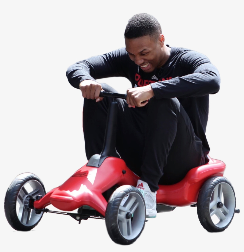 Persondamian Lillard Riding A Little Red Car - Idaho, transparent png