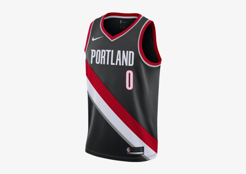 Damian Lillard Icon Edition Swingman Portland Trail - Portland Trail Blazers Nike Icon Swingman Jersey -, transparent png