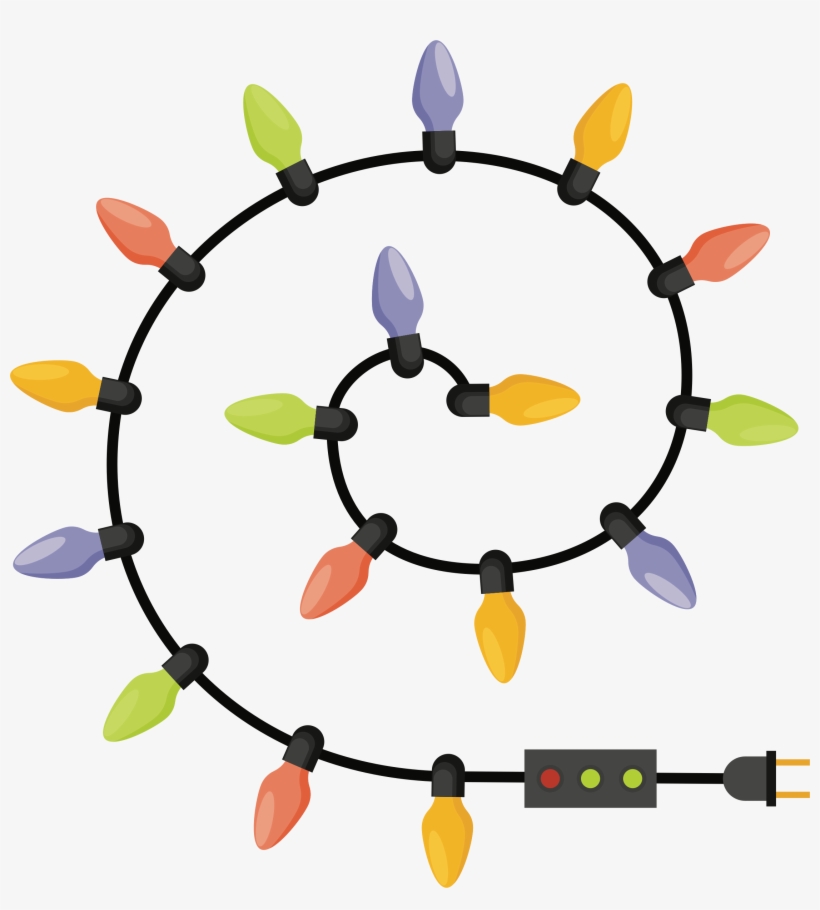 Big Image - Christmas Lights Clip Art, transparent png