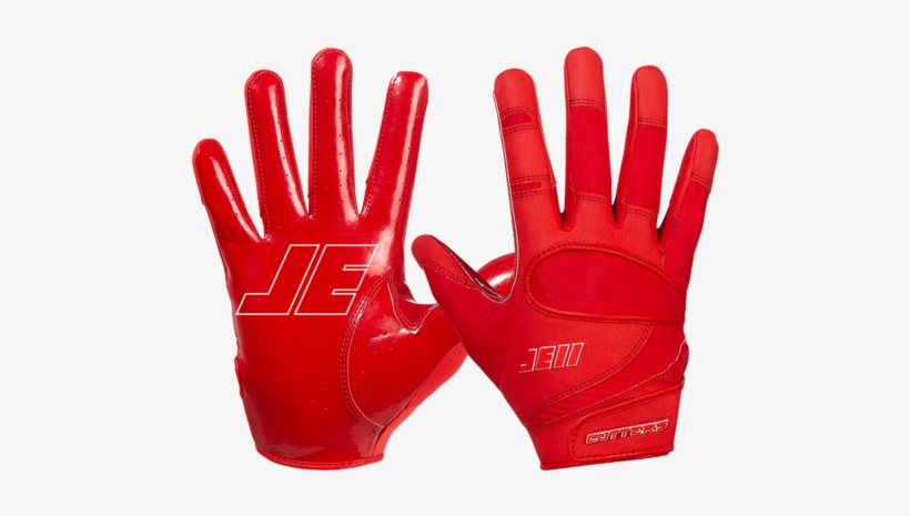 Je11 By Cutters Signature Series Gloves - Cutters Football Gloves All Red, transparent png