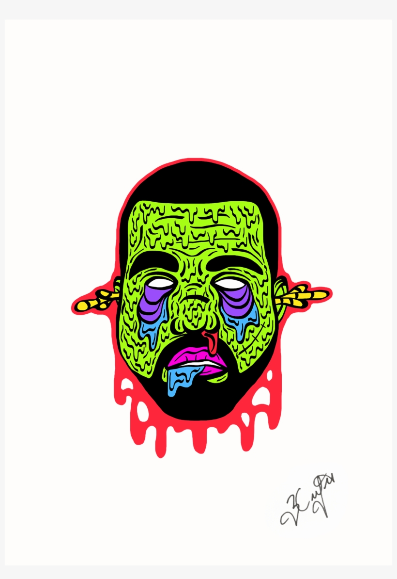 Zombie Kanye West A3 Print - Kanye West, transparent png