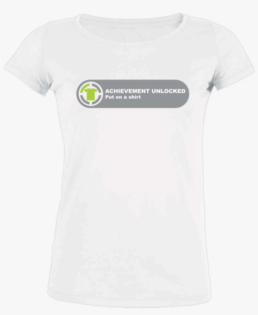 Achievement Unlocked T-shirt Stella Loves Girlie Weiß, transparent png
