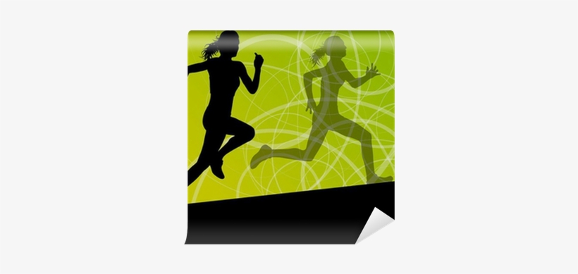 Active Women Sport Athletics Running Silhouettes Illustration - Sport Of Athletics, transparent png