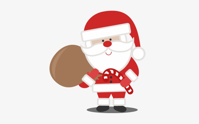 Santa With Bag Svg Scrapbook Cut File Cute Clipart - Santa With Bag Svg, transparent png