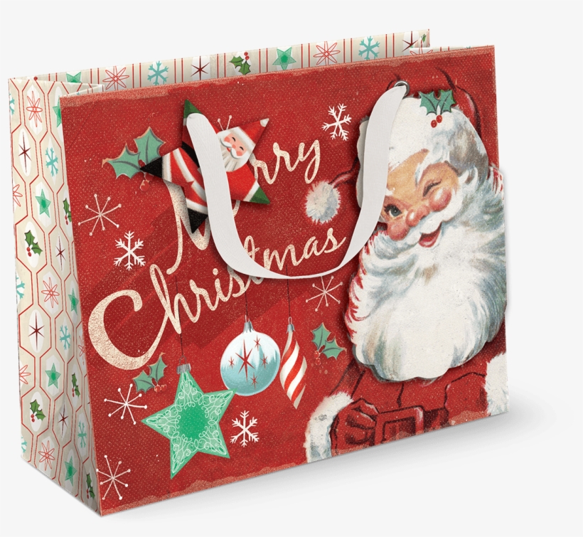 Here Comes Santa Claus Large Gift Bag - Santa By Punch Studio - Santa 'merry Christmas' Gift, transparent png