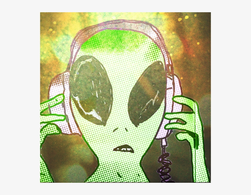 I Gave It Color And Added A Fun Background - Gerard Way Alien Drawing, transparent png