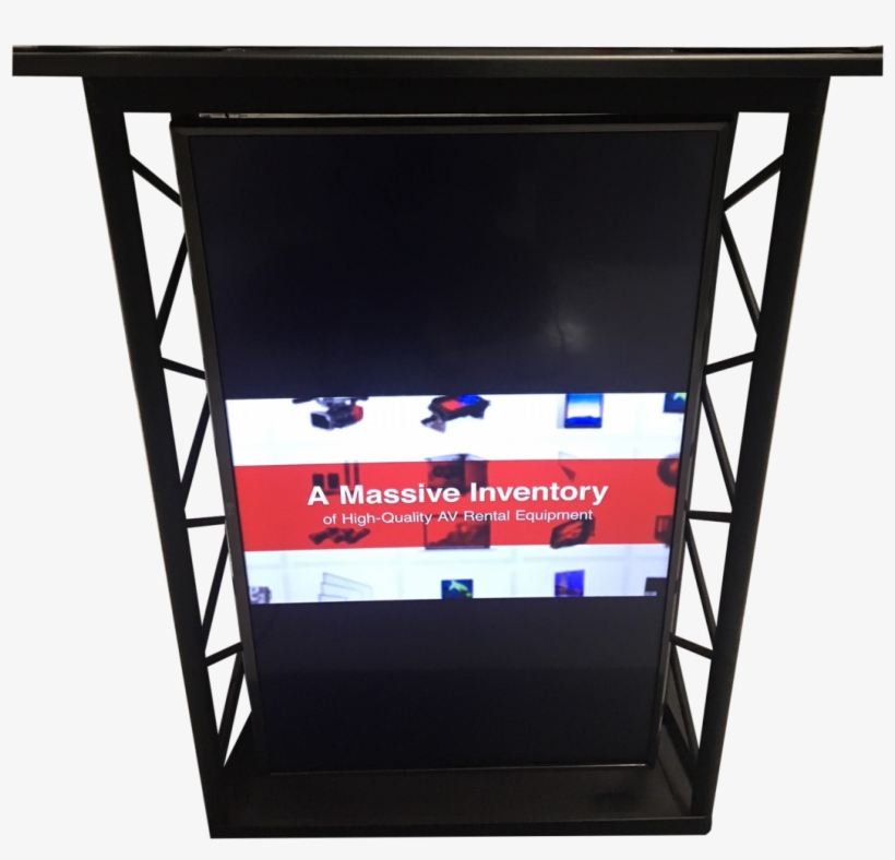 Amplivox Black Metal Truss Podium For Rent - Displays2go Truss Design, transparent png