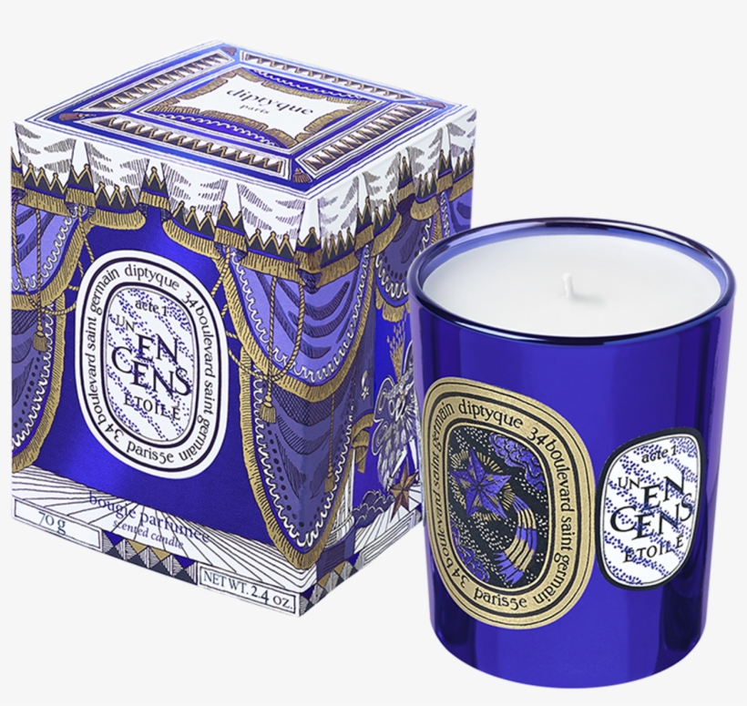 Diptyque - Un Encens Étoilé Candle - 70g, transparent png