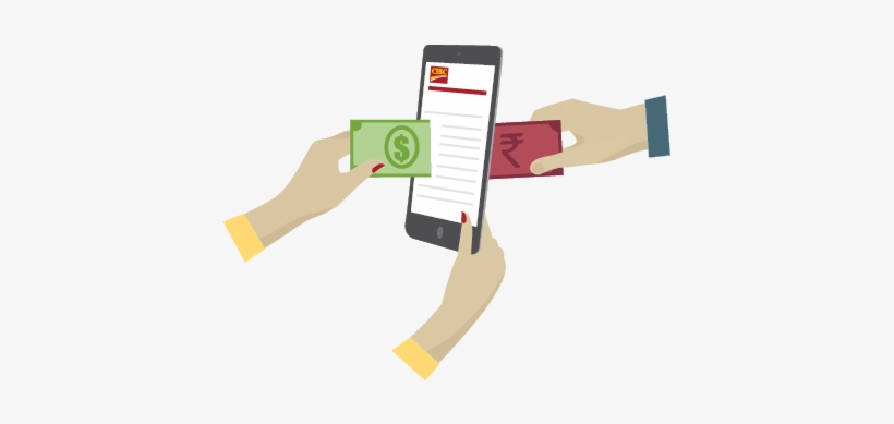 Canadian Dollar On One Side Of A Mobile Device - Money Transfer To China, transparent png