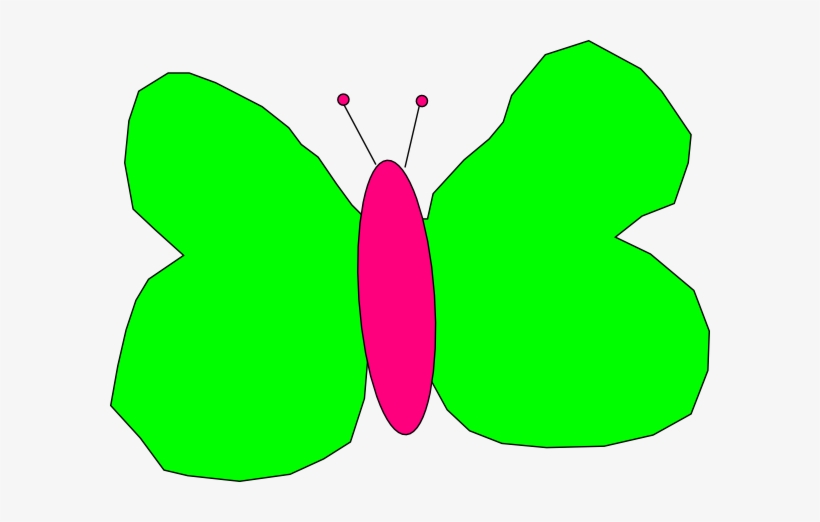 How To Set Use Lime Green And Pink Butterfly Clipart, transparent png
