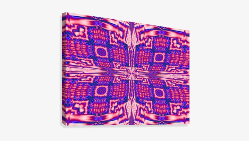 Pink Butterfly Canvas Print - Psychedelic Art, transparent png