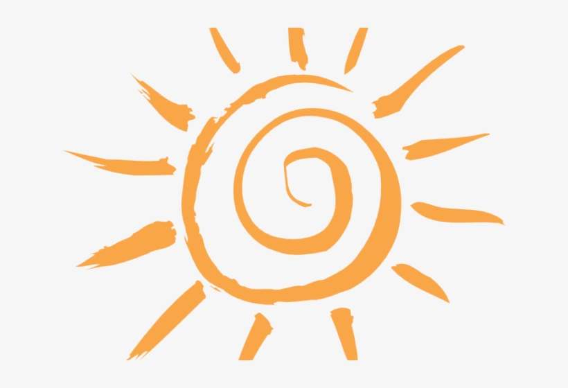 Drawn Sun Transparent - Spiral Sun Ornament (round), transparent png
