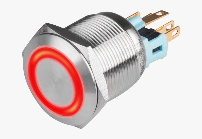 22mm Metal Body Push Button, 110/220vac, Led Illuminated, - Electronic Symbol, transparent png