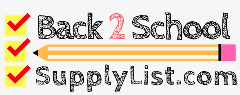 Back 2 School Supply List - Calligraphy, transparent png