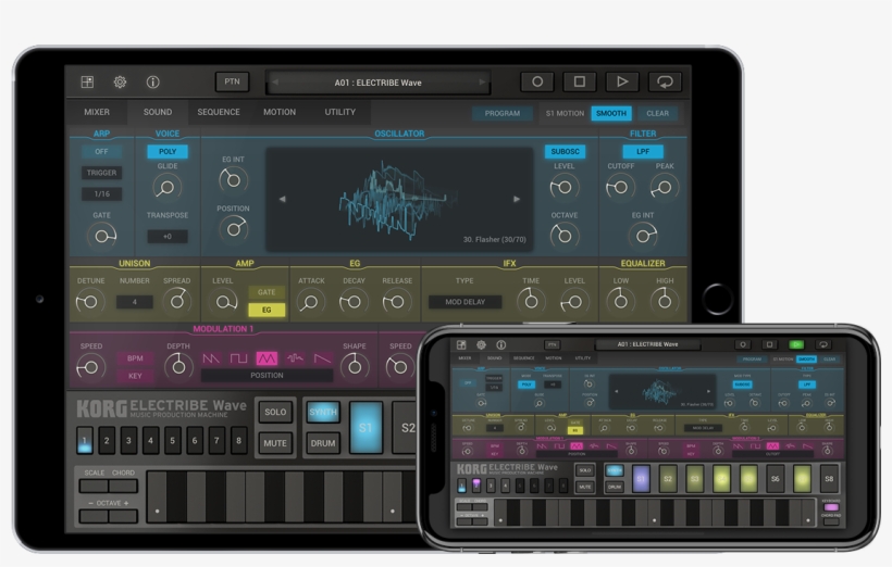 Korg Electribe Wave, transparent png