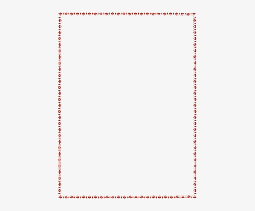 Valentine's Border Transparent Png Clip Art Image - Thin Red Page Border, transparent png