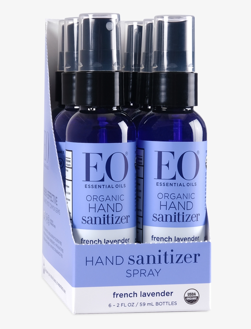 Eo Organic Lavender Hand Sanitizer Spray 6 Pack - Hand Sanitizer, transparent png