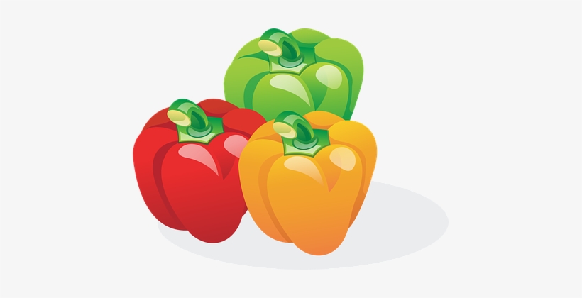 Half Red Pepper Png Clipart - Bell Pepper Clipart Png, transparent png
