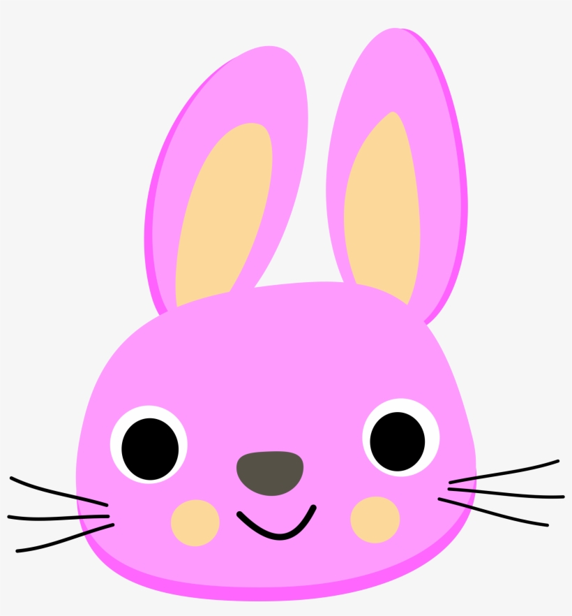 Collection Of Pink Rabbit High Quality - Rabbit Face Clip Art, transparent png