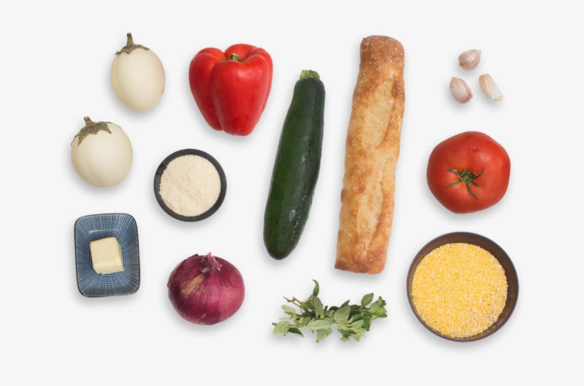 Summer Ratatouille & Parmesan Polenta With Heirloom - Ratatouille Ingredients, transparent png