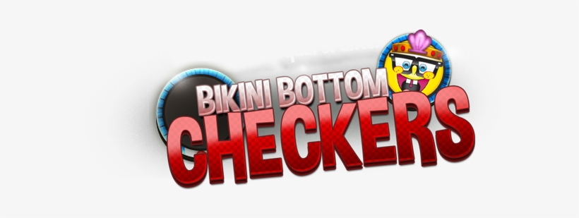 Bikini Bottom Checkers Splash Title - Graphic Design, transparent png