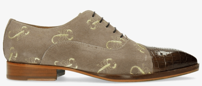 Oxford Shoes Ricky 9 Crock Suede Smoke Gold - Suede, transparent png