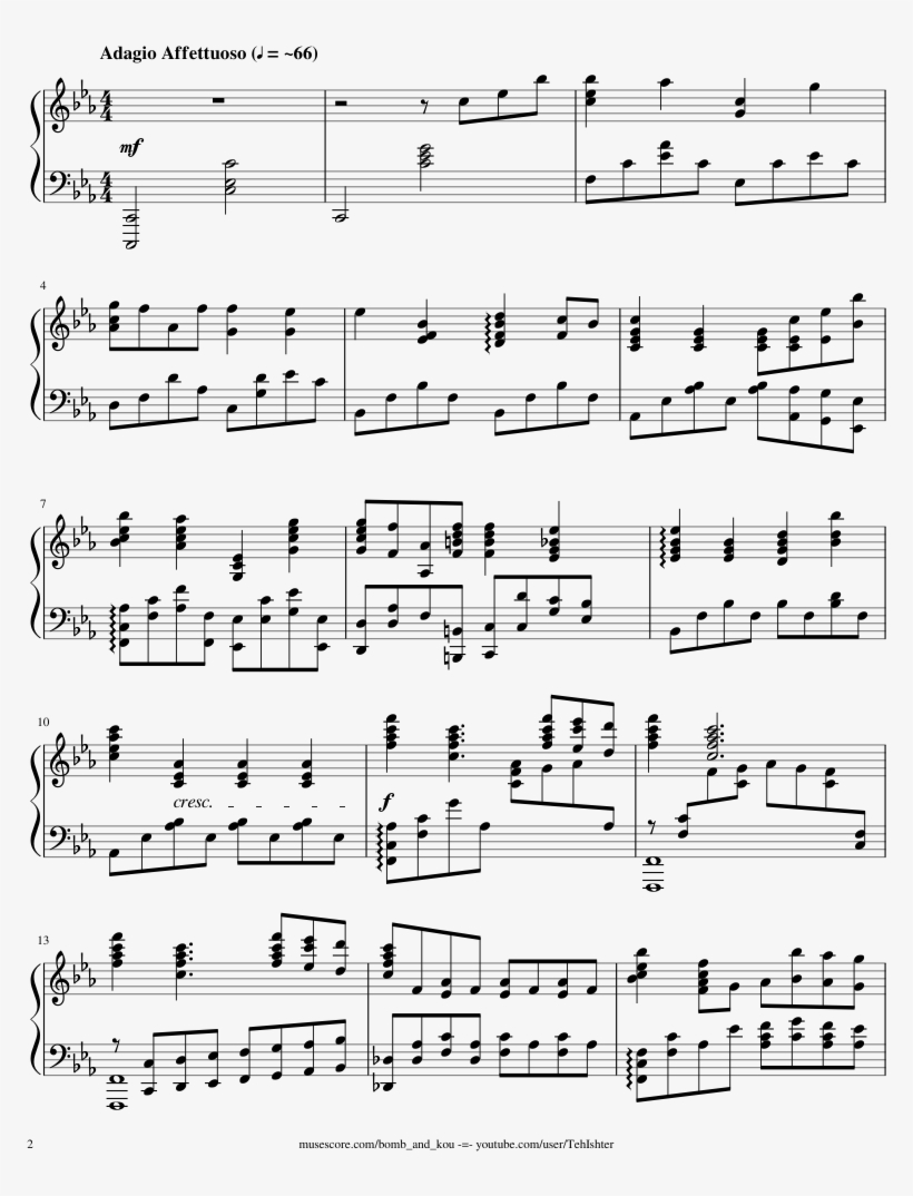Elegy For Rem Sheet Music Composed By Arranged By Theishter - Times Are Hard For Dreamers Sheet Music, transparent png