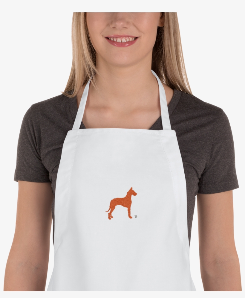 Great Dane Embroidered Apron - Apron, transparent png